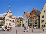 Market Square, Rothenburg Ob Der Tauber, Bavaria, Germany Photographie par Hans Peter Merten