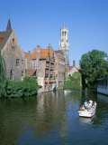 Rozenhoedkai and Belfried, Bruges (Brugge), Unesco World Heritage Site, Belgium Photographie par Hans Peter Merten