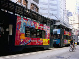 Trams, Central, Hong Kong Island, Hong Kong, China Photographic Print by Amanda Hall