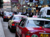 Taxis, Causeway Bay, Hong Kong Island, Hong Kong, China Photographic Print by Amanda Hall
