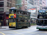 Tram, Des Voeux Road, Central, Hong Kong Island, Hong Kong, China Photographic Print by Amanda Hall