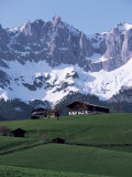 Kaiser Gebirge Mountain Range from the South, Above Ellmau, Tirol, Austrian Alps, Austria Photographic Print by Ursula Gahwiler