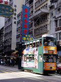Tram, Sheung Wan, Hong Kong Island, Hong Kong, China Photographic Print by Amanda Hall