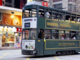 Tram, Causeway Bay, Hong Kong Island, Hong Kong, China Photographic Print by Amanda Hall