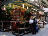 Curios Stall, Upper Lascar Row, Cat Street, Hong Kong Island, Hong Kong, China Photographic Print by Amanda Hall
