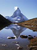 The Matterhorn, 4478M, from the East, Over Riffel Lake, Swiss Alps, Switzerland Photographic Print by Ursula Gahwiler