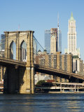 Brooklyn Bridge and Manhattan Skyline, New York City, New York, USA Photographic Print by Amanda Hall