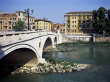 Vittoria Bridge and River Adige, Verona, Veneto, Italy Photographic Print by J Lightfoot Vittoria Bridge and River Adige, Verona, Veneto, Italy Photographic Print by J Lightfoot