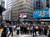 Busy Street, Central, Hong Kong Island, Hong Kong, China Photographic Print by Amanda Hall