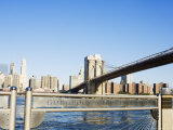Brooklyn Bridge from Fulton Ferry Landing, Brooklyn, New York City, New York, USA Photographic Print by Amanda Hall