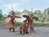 Kamayura Indian Fish Dance, Xingu, Brazil, South America Photographic Print by Robin Hanbury-tenison