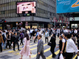Busy Street, Central, Hong Kong Island, Hong Kong, China Photographic Print by Amanda Hall