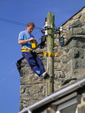 Bt Engineer Testing Lines, United Kingdom Photographic Print by Duncan Maxwell