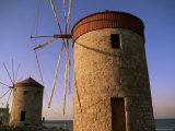 Windmills, Rhodes Harbour, Rhodes, Dodecanese Islands, Greece Photographic Print by John Miller
