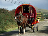 Horse-Drawn Gypsy Caravan, Dingle Peninsula, County Kerry, Munster, Eire (Republic of Ireland) Photographic Print by Roy Rainford