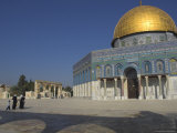 Muslim Women and Child at the Dome of the Rock, Old City, Jerusalem, Israel Photographic Print by Eitan Simanor