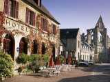 Village and Ruins of Abbey, Longpont, Picardie (Picardy), France Photographic Print by John Miller