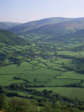 Fields in the Valleys, Near Brecon, Powys, Wales, United Kingdom Photographic Print by Roy Rainford