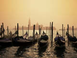 Gondolas and the Church of San Giorgio Maggiore, Venice, Veneto, Italy Photographic Print by Roy Rainford