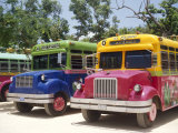 Custom Painted Buses, Mexico Photographic Print by John Miller