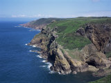 Cliffs Looking East from Near Crabbe of North Coast St. Mary, Jersey, Channel Islands Photographic Print by David Hunter
