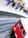 Blurred Motion of Underground Train Leaving Station, London, England, United Kingdom Photographic Print by Simon Harris