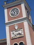 Clock Tower in Main Square, Trg Marsala Tita, Rovinj, Croatia Photographic Print by Michael Short