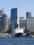 Qe2 in Sydney Harbour, New South Wales, Australia Photographic Print by Mark Mawson