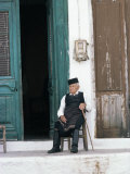 Old Man in Traditional Costume, Crete, Greece Photographic Print by Michael Short
