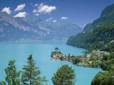 View Over Lake Brienz to Iseltwald, Switzerland Photographic Print by Simon Harris