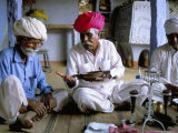 Opium Ceremony, Village Near Jodhpur, Rajasthan State, India Photographic Print by Bruno Morandi