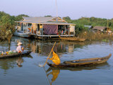 Chong Kneas Village, Tonle Sap Lake, Siem Reap, Cambodia, Indochina, Southeast Asia Photographic Print by Bruno Morandi