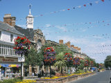 Town Hall and Town in Britain in Bloom Competition, Minehead, Somerset, England Photographic Print by David Hunter