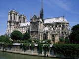 Notre Dame Cathedral from the Left Bank, Paris, France Photographic Print by Michael Short