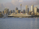 Queen Mary 2 on Maiden Voyage Arriving in Sydney Harbour, New South Wales, Australia Photographic Print by Mark Mawson
