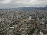 Taipei 101 Building, City View from Observatory Tower, Taipei City, Taiwan Photographic Print by Christian Kober