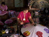 Making Umbrellas, Bo Sang, Pce De Chiang Rai, Thailand, Southeast Asia Photographic Print by Bruno Morandi