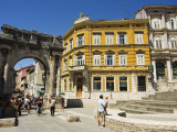 Stone Arch in Old Town, Pula, Istria Coast, Croatia Photographic Print by Christian Kober