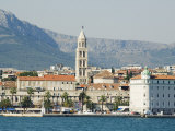 Coastal Mountains and Waterfront Town Buildings, Split, Dalmatian Coast, Croatia Photographic Print by Christian Kober
