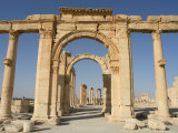 Monumental Arch, Archaelogical Ruins, Palmyra, Unesco World Heritage Site, Syria, Middle East Photographic Print by Christian Kober