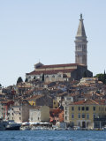 Old Town Seafront Houses and Cathedral of St. Euphemia Dating from 1736, Istria Coast, Croatia Photographic Print by Christian Kober