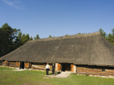 Traditional Thatched Roof Farmhouse, National Open Air Museum, Rocca Al Mar, Tallinn, Estonia Photographic Print by Christian Kober