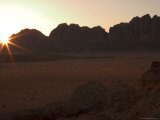 Sunset, Desert Scenery, Wadi Rum, Jordan, Middle East Photographic Print by Christian Kober