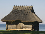 Traditional Thatched Roof Farmhouse, National Open Air Museum, Rocca Al Mar, Tallinn, Estonia Photographic Print by Christian Kober