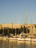 Afternoon Light on Harbour Yachts, and 1st Century Roman Amphitheatre, Pula, Istria Coast, Croatia Photographic Print by Christian Kober