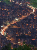 City and Car Lights of Jounieh, Near Beirut, Lebanon, Middle East Photographic Print by Christian Kober