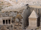 Pillar of Absalom, Jewish Cemetery, Kidron Valley, Jerusalem, Israel, Middle East Photographic Print by Christian Kober