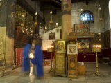 Nuns Inside the Church of Nativity (Birth Place of Jesus Christ), Bethlehem, Israel, Middle East Photographic Print by Christian Kober