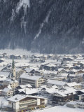 Village of Mayrhofen Ski Resort, Zillertal Valley, Austrian Tyrol, Austria Photographic Print by Christian Kober