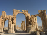 Monumental Arch, Archaelogical Ruins, Palmyra, Unesco World Heritage Site, Syria, Middle East Photographic Print by Christian Kober